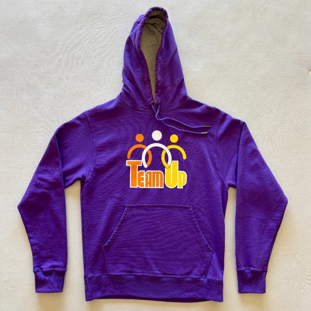 Unisex Champion Purple “Team Up” Hoodie Set Size S & M Matching Bundle - Picture 3 of 15